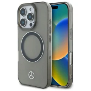 Mercedes Silver Ring MagSafe iPhone 16 Pro Case - Blackeng