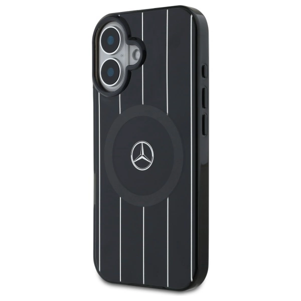Mercedes MB Double Layer Crossed Lines MagSafe case for iPhone 16 - blackeng