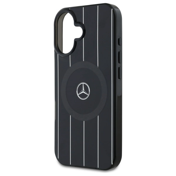 Mercedes MB Double Layer Crossed Lines MagSafe case for iPhone 16 - blackeng