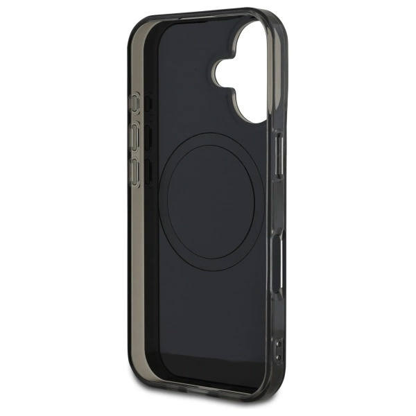 Mercedes MB Double Layer Crossed Lines MagSafe case for iPhone 16 - blackeng