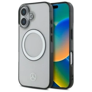 Mercedes Printed Logo MagSafe iPhone 16 Case - Cleareng