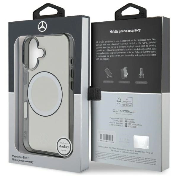 Mercedes Printed Logo MagSafe iPhone 16 Case - Cleareng