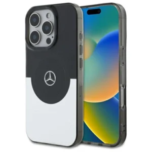 Mercedes Double Layer BiColor MagSafe case for iPhone 16 Pro Max - silvereng