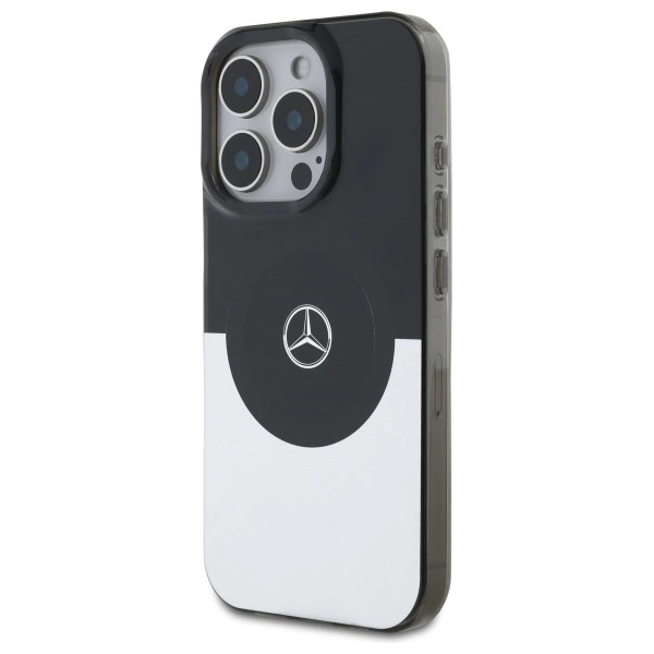 Mercedes Double Layer BiColor MagSafe case for iPhone 16 Pro Max - silvereng