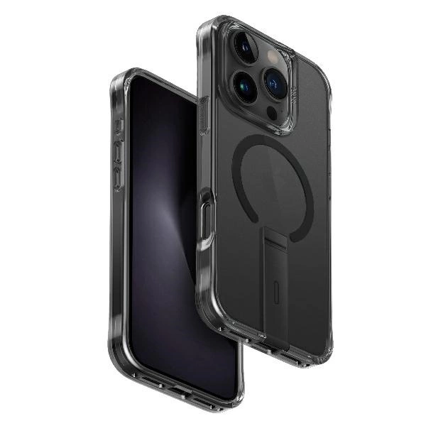 Uniq Eleva with Vertica Stand for iPhone 16 Pro - Blackeng