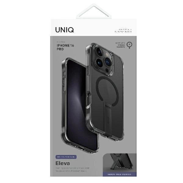 Uniq Eleva with Vertica Stand for iPhone 16 Pro - Blackeng
