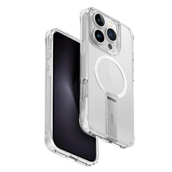 Uniq Eleva with Vertica Stand Case for iPhone 16 Pro - Transparenteng