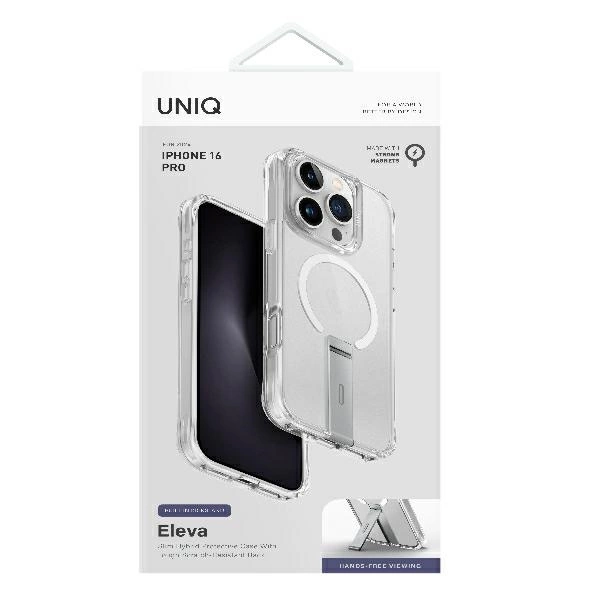 Uniq Eleva with Vertica Stand Case for iPhone 16 Pro - Transparenteng