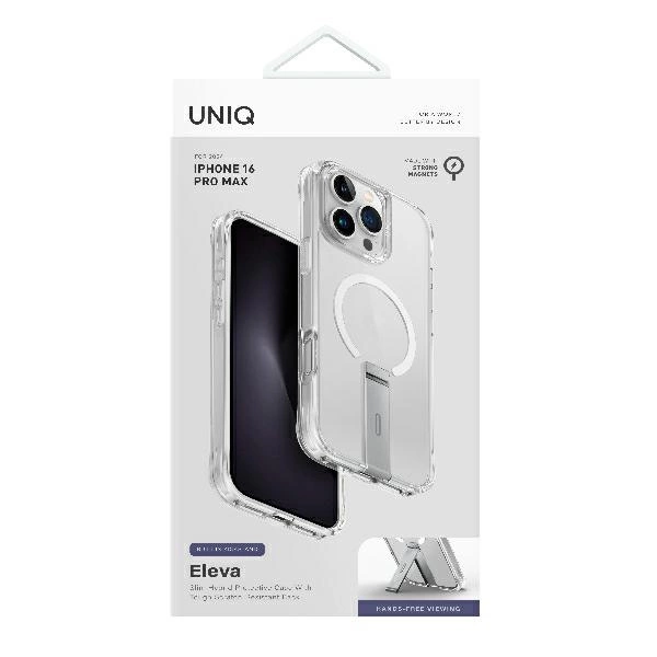 Uniq Eleva with Vertica Stand Case for iPhone 16 Pro Max - Transparenteng