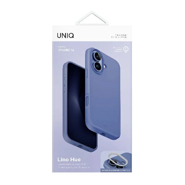 Uniq Lino Hue Magclick Charging Case for iPhone 16 - Blueeng
