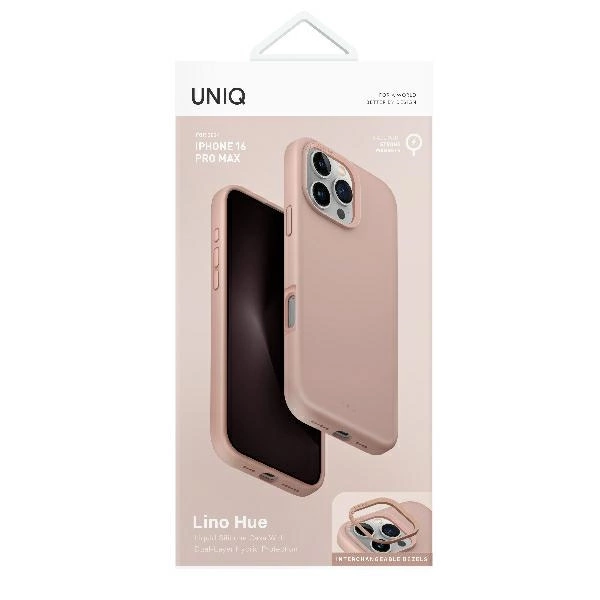 Uniq Lino Hue Magclick Charging Case for iPhone 16 Pro Max - Pinkeng
