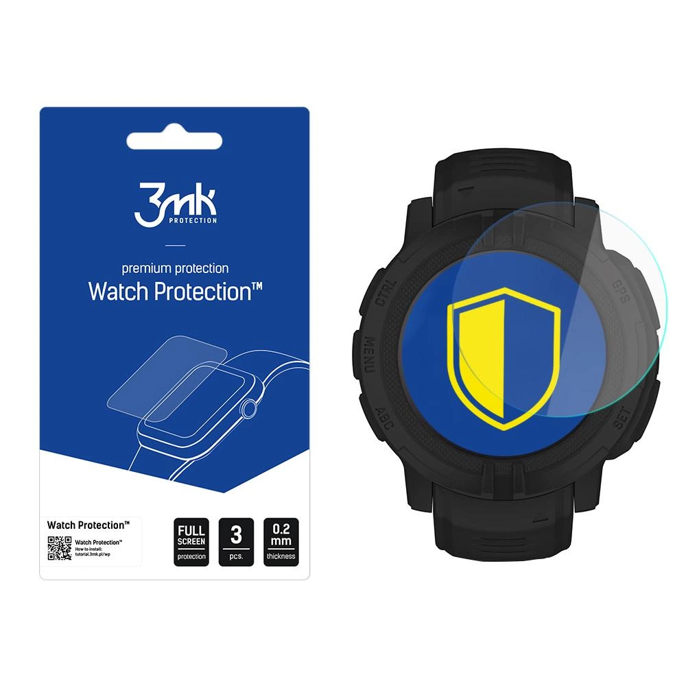 Tempered Glass 3mk Watch Protection FlexibleGlass for Garmin Instinct 2 / Solareng