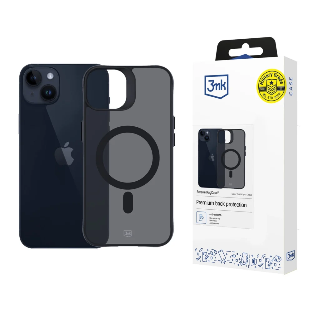 3mk Smoke MagCase with MagSafe for iPhone 14 Plus - Semi-Transparenteng