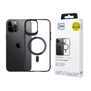 3mk Satin Armor MagCase with MagSafe for iPhone 12 Pro Max - Clear with Black Frameeng