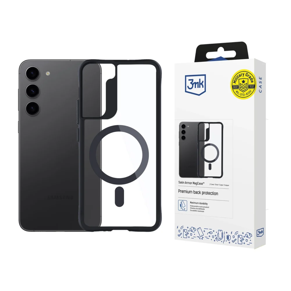 3mk Satin Armor MagCase for Samsung Galaxy S23 5G - Transparenteng