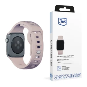 3mk Silicone Watch Strap for Apple Watch 42 / 44 / 45 / 49 mm - beigeeng