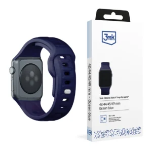3mk Silicone Watch Strap for Apple Watch 42 / 44 / 45 / 49 mm - blueeng