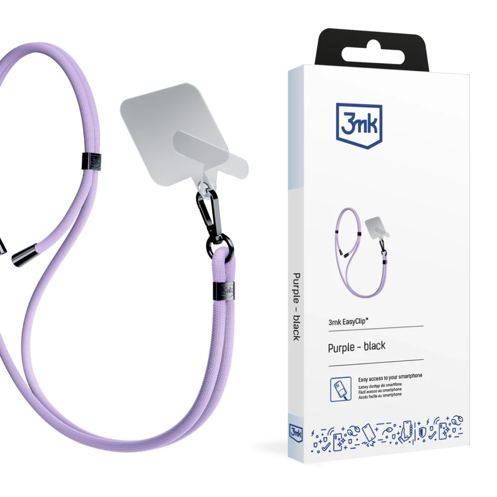 Smartphone Lanyard 3mk EasyClip - Purpleeng