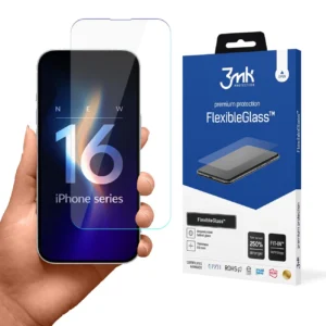 Tempered glass 3mk FlexibleGlass for iPhone 16 Pluseng