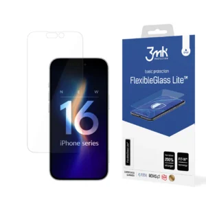 Tempered glass 3mk FlexibleGlass Lite for iPhone 16eng