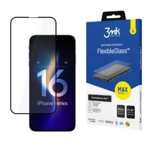 Tempered glass 3mk FlexibleGlass Max for iPhone 16 Proeng