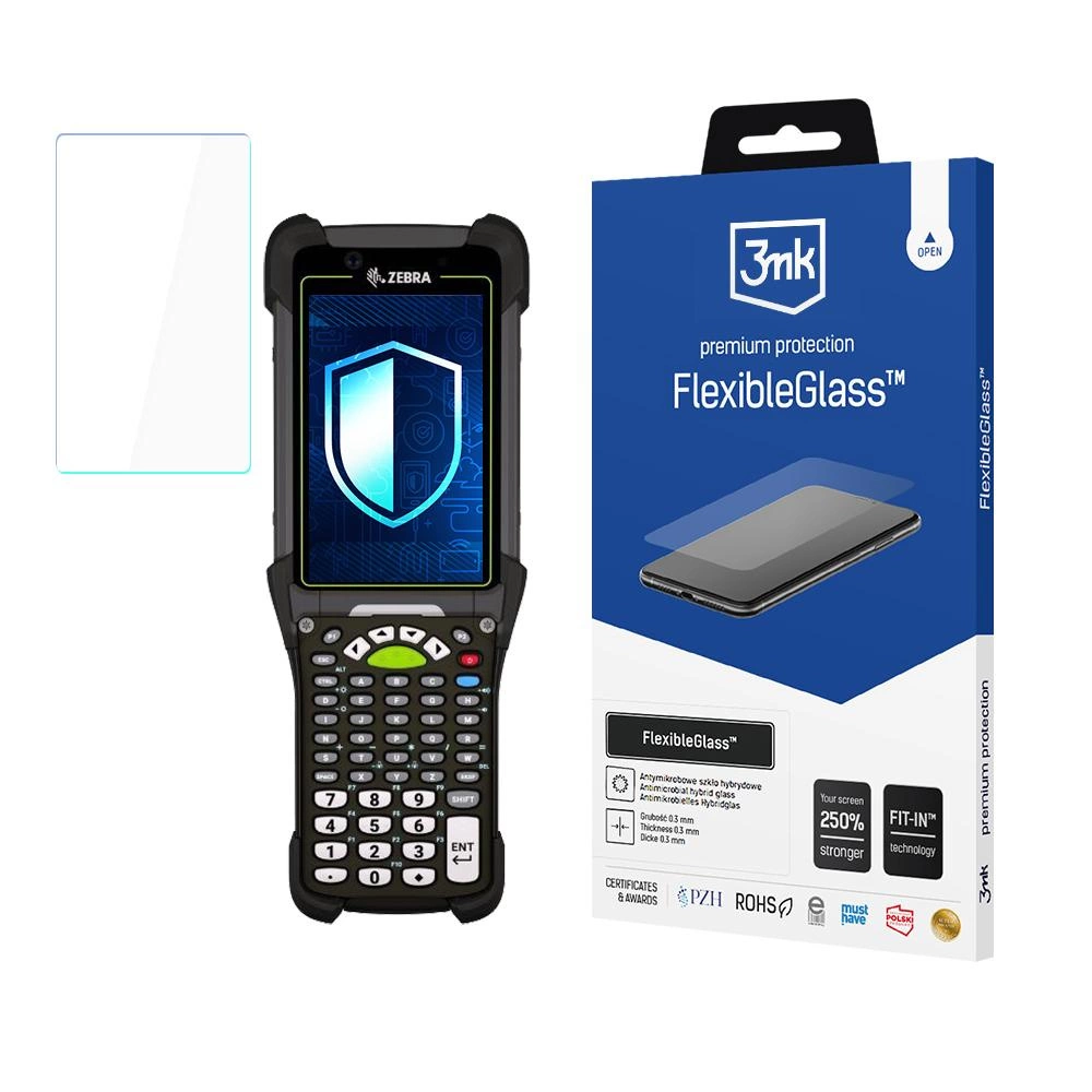 Hybrid glass 3mk FlexibleGlass on Zebra MC92eng