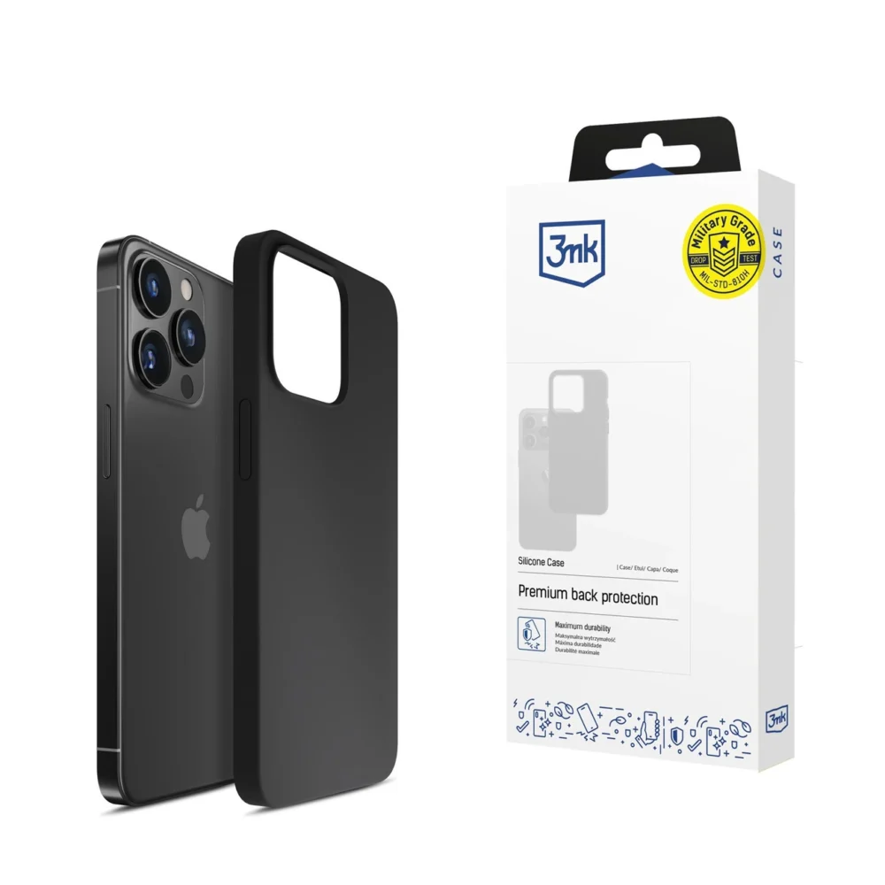 3mk Silicone Case for iPhone 16 Pro - Blackeng