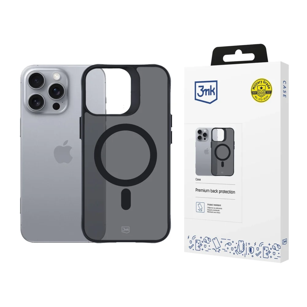 3mk Smoke MagCase with MagSafe for iPhone 16 Pro Max - Semi-Transparenteng
