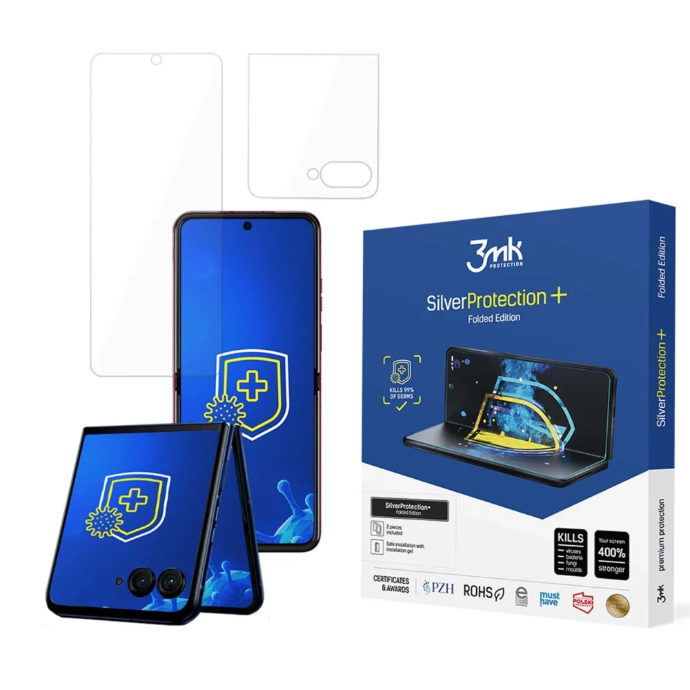 Antibacterial Protective Film 3mk SilverProtection+ Folded Edition for Motorola Razr 50 Ultraeng