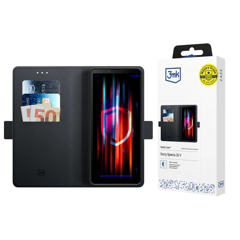 3mk Wallet Case for Sony Xperia 10 V - Blackeng