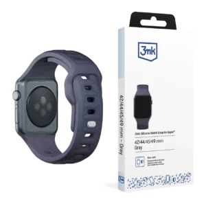 3mk Silicone Watch Strap for Apple Watch 42 / 44 / 45 / 49 mm - grayeng