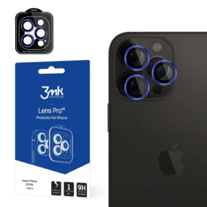 3mk Lens Protection Pro Camera Cover - with Blue Frame for iPhone 15 Proeng