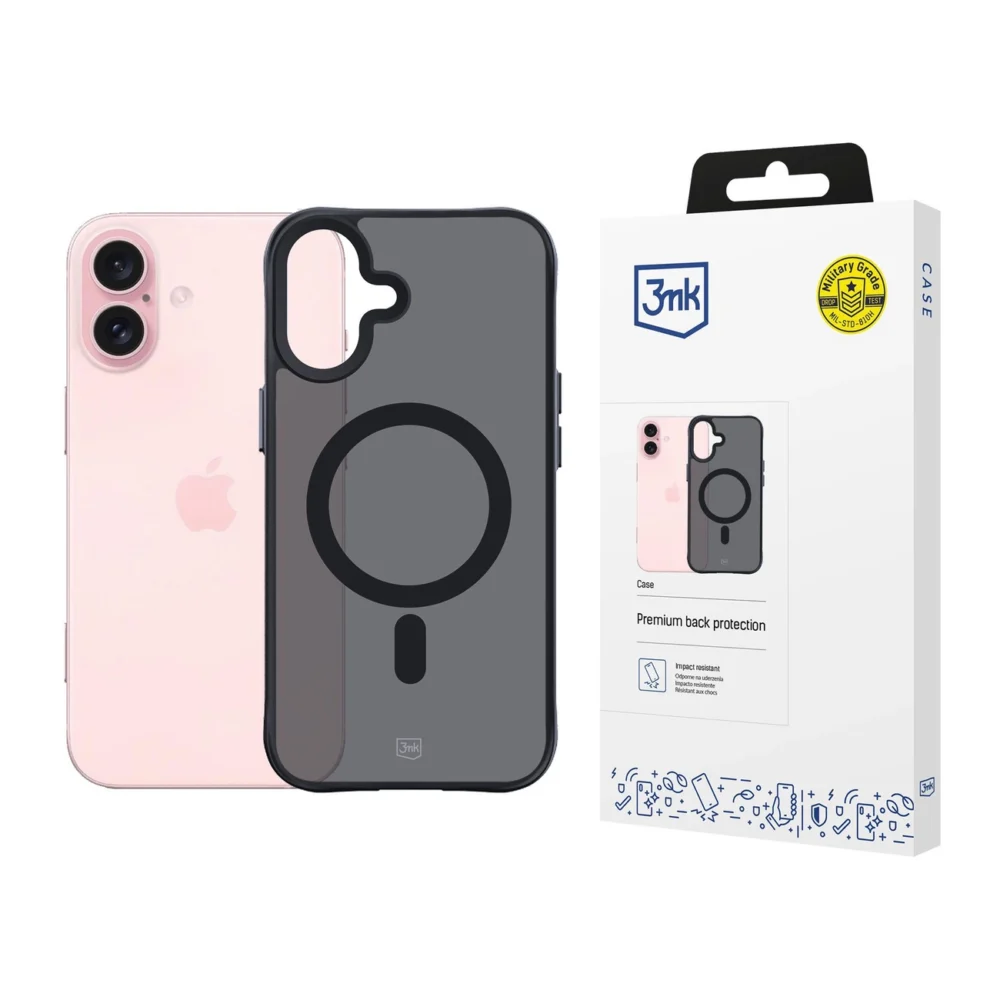 3mk Smoke MagCase with MagSafe for iPhone 16 - semi-transparenteng
