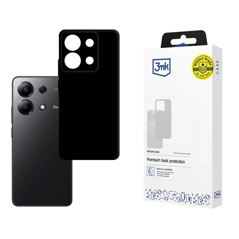 3mk Silicone Case for Xiaomi Redmi Note 13 4G - blackeng