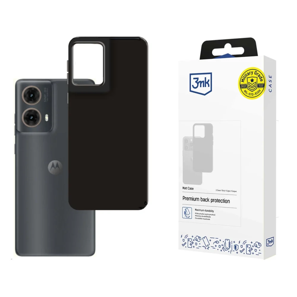 3mk Matt Case for Motorola Moto G85 - Blackeng