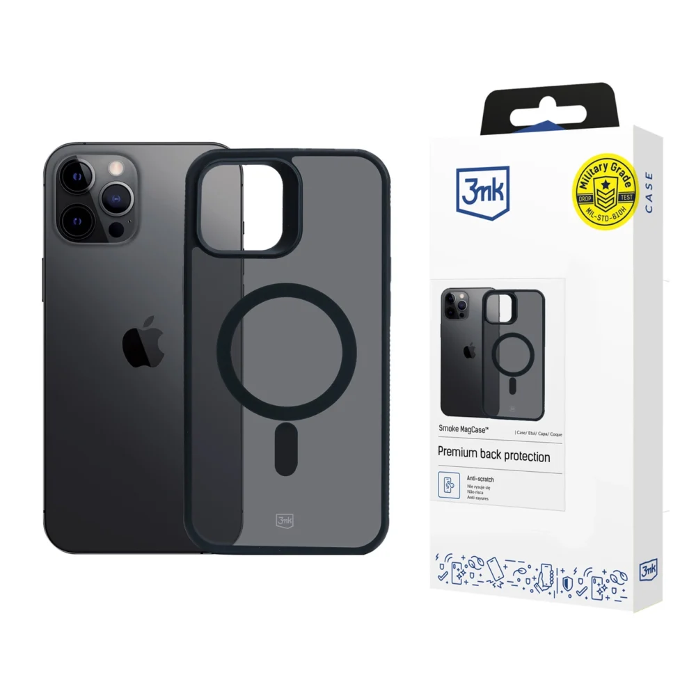 3mk Smoke MagCase for Apple iPhone 12 Pro Max - Blackeng