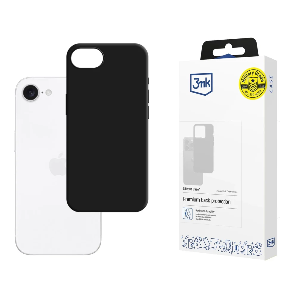 3mk Silicone Case for Apple iPhone 16e / SE 4 - Blackeng