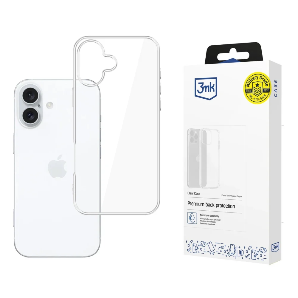 3mk Clear Case for iPhone 16 - transparenteng