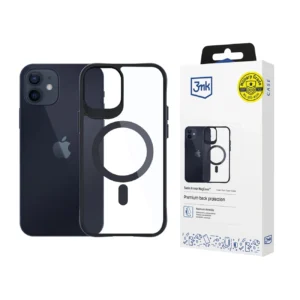 3mk Satin Armor MagCase with MagSafe for iPhone 12 / 12 Pro - Clear with Black Frameeng
