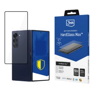 Tempered glass 3mk HardGlass Max Black for Samsung Galaxy Z Fold 6 (front)eng