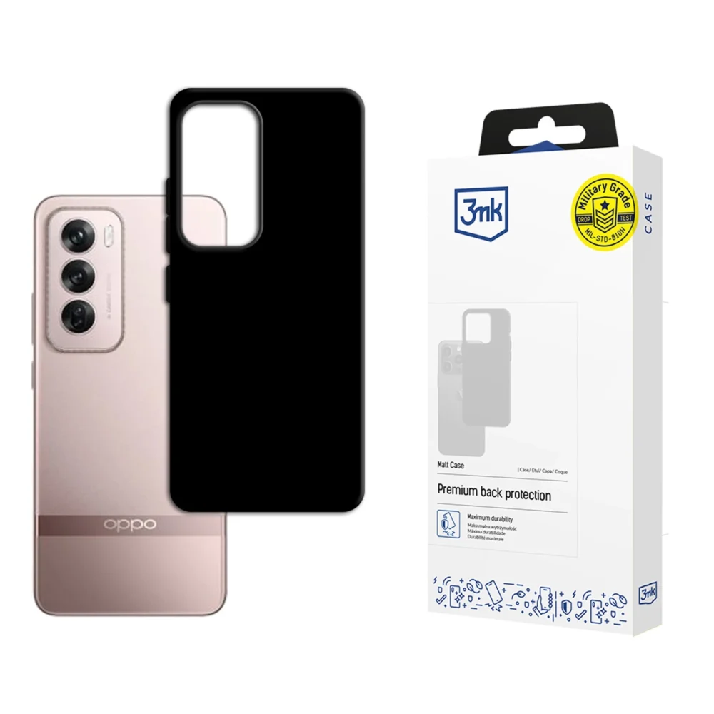 3mk Matt Case for Oppo Reno 12 Pro - Blackeng