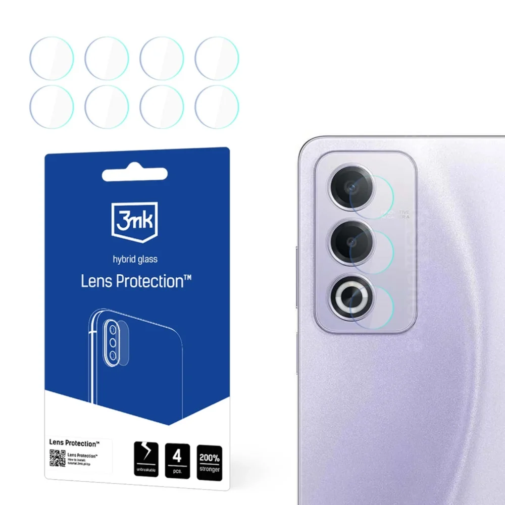 Hybrid glass for camera lens 3mk Lens Protection on Oppo A80eng