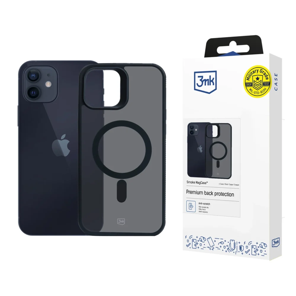 3mk Smoke MagCase with MagSafe for iPhone 12 / 12 Pro - semi-transparenteng