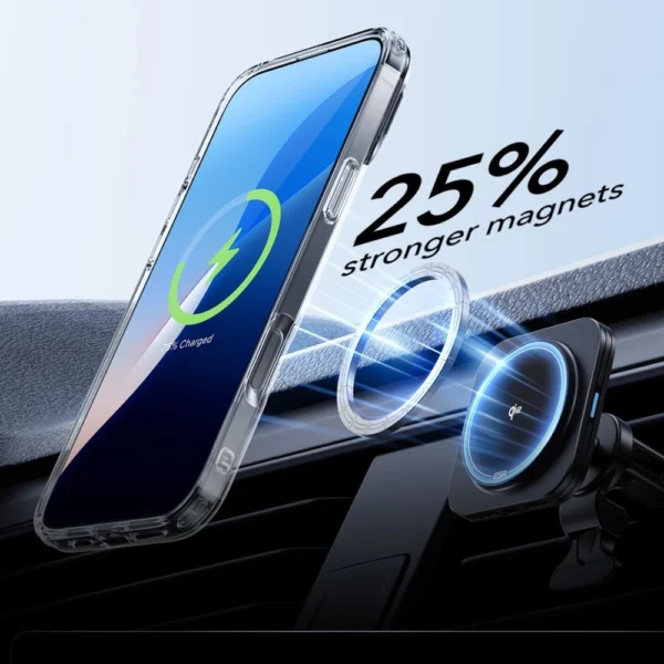 ESR Classic Hybrid Kickstand Halolock MagSafe Case Set with Stand + Tempered Glass for iPhone 16 Pro Max - Cleareng