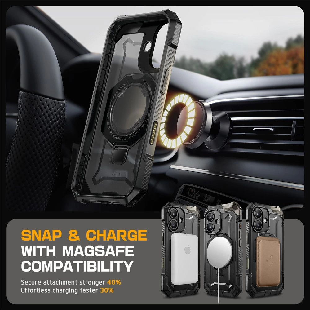 Supcase UB Grip Mag Case with MagSafe for iPhone 16 - Blackeng