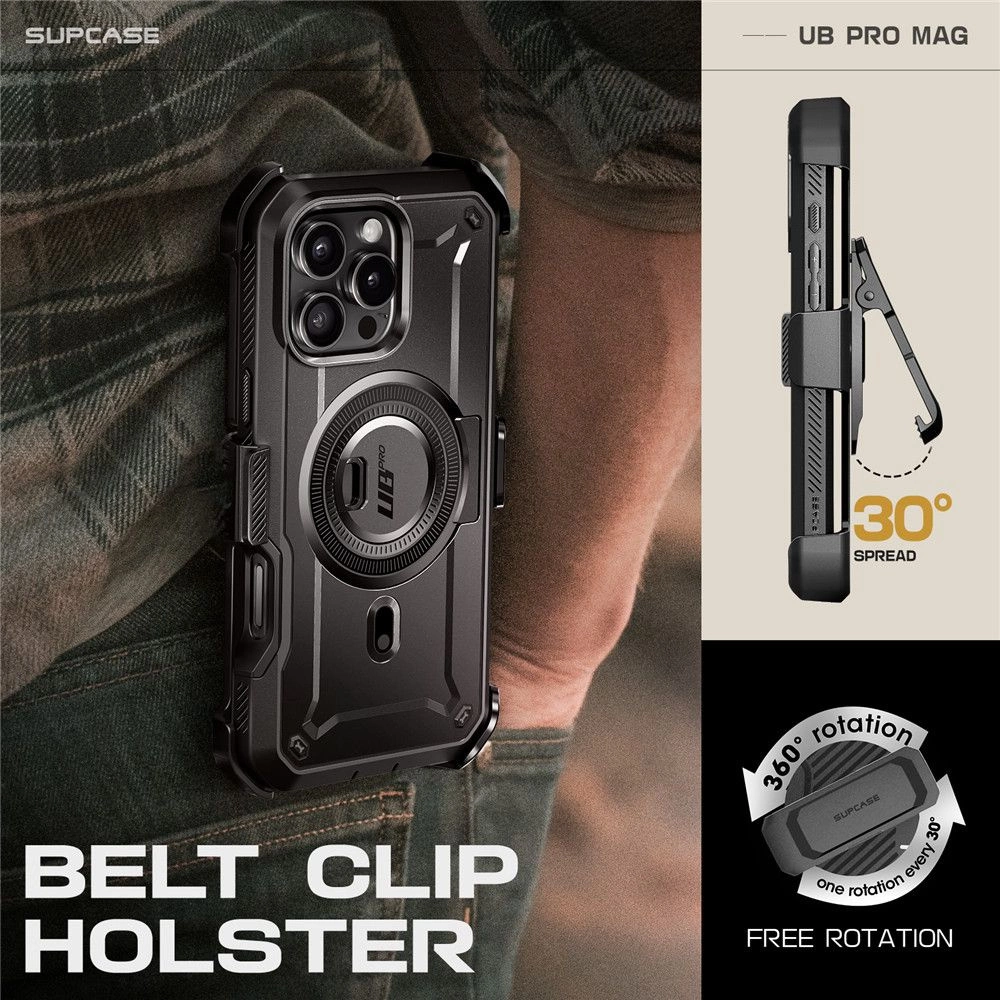 Supcase UB Pro Mag MagSafe Case for iPhone 16 Pro - Blackeng
