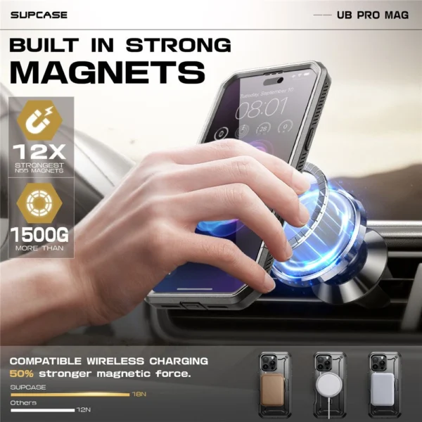 Supcase UB Pro Mag MagSafe Case for iPhone 16 Pro - Blackeng