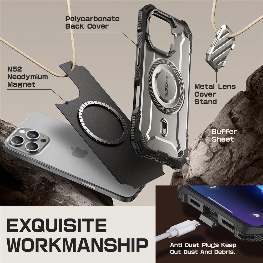 Supcase UB XT Mag Case with MagSafe for iPhone 16 Pro - Grayeng
