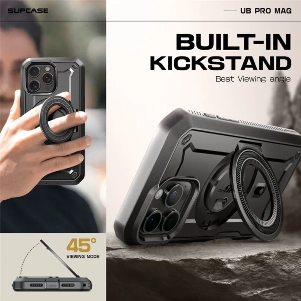 Supcase UB Pro Mag MagSafe Case for iPhone 16 Pro Max - Blackeng