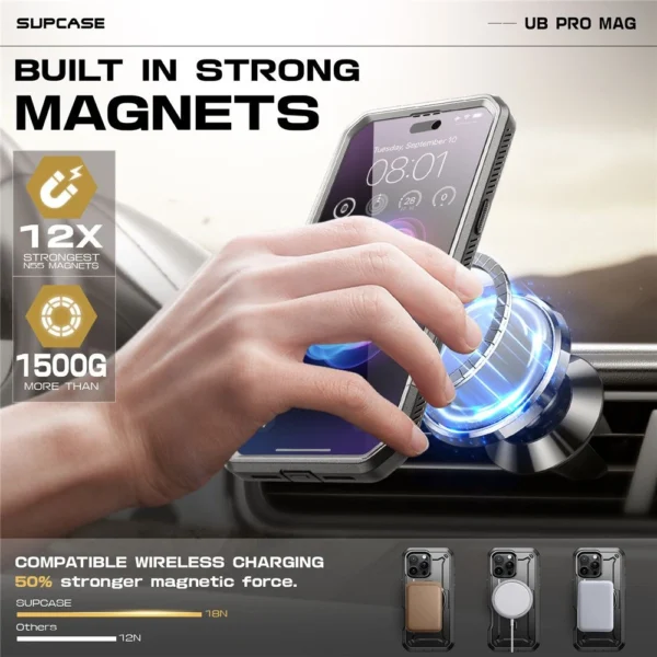 Supcase UB Pro Mag MagSafe Case for iPhone 16 Pro Max - Blackeng